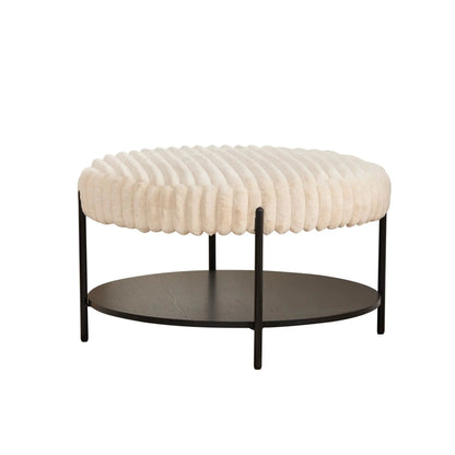 Modern Upholstered Round Ottoman Coffee Table