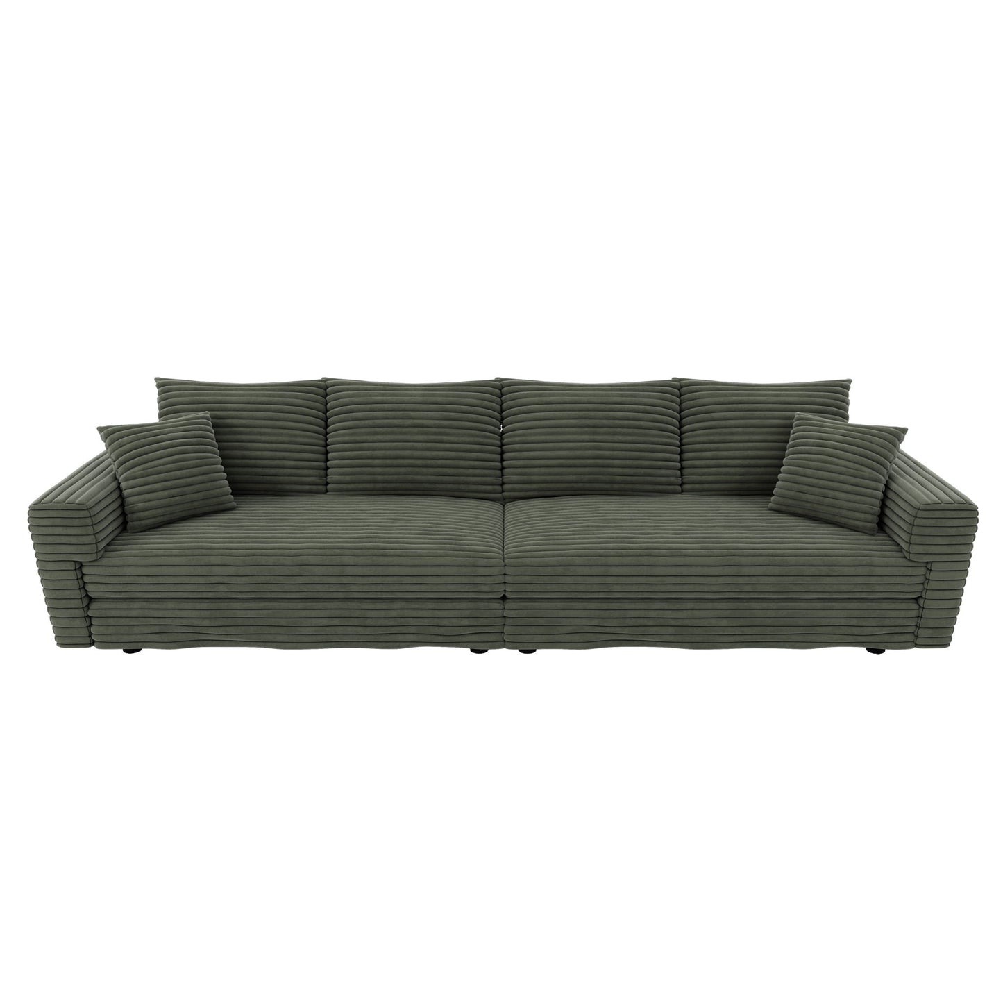 Convertible Sofa With Deep Seat and Pillows