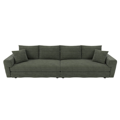 Convertible Sofa With Deep Seat and Pillows