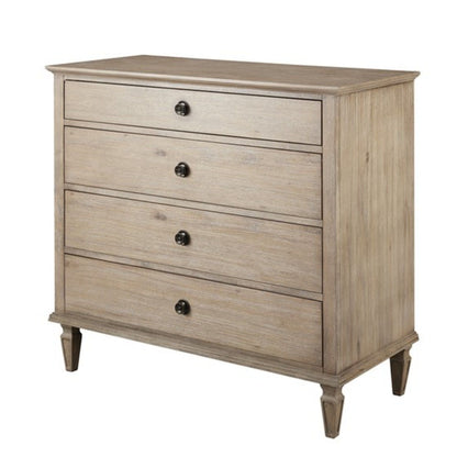 French Inspired Small Dresser by HouseOfZazla in natural wood with velvet-lined drawer on Tampa Home & Garden Store