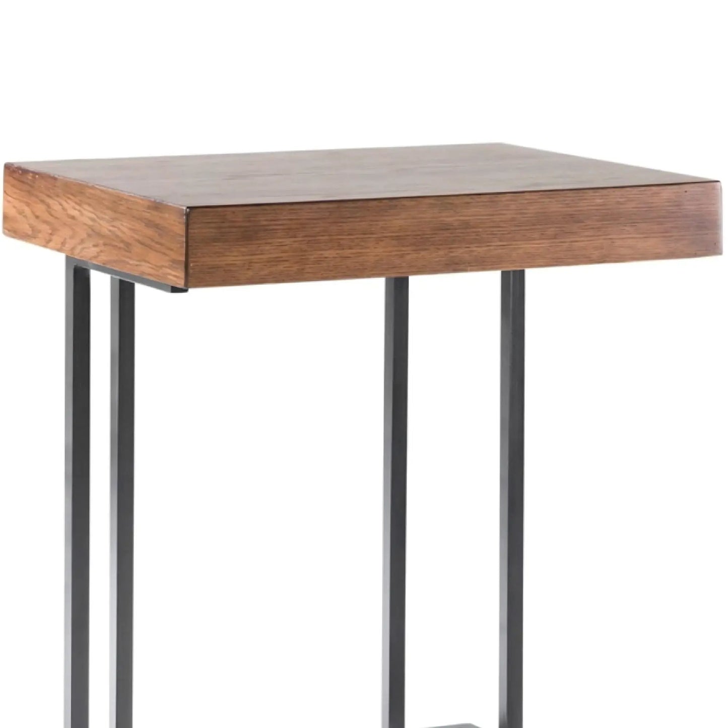 Wynn Pull up Table with Storage Compartment Pecan