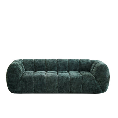 Modern Piano Key Backrest Sofa With Upholstery