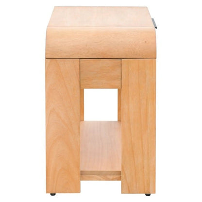 1-drawer waterfall nightstand natural wood mid-century design by Unique Piece Furniture on Tampa Home & Garden Store