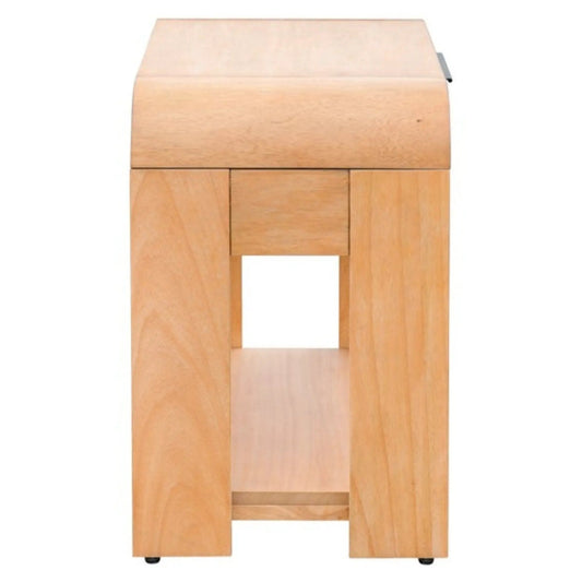 1-drawer waterfall nightstand natural wood mid-century design by Unique Piece Furniture on Tampa Home & Garden Store