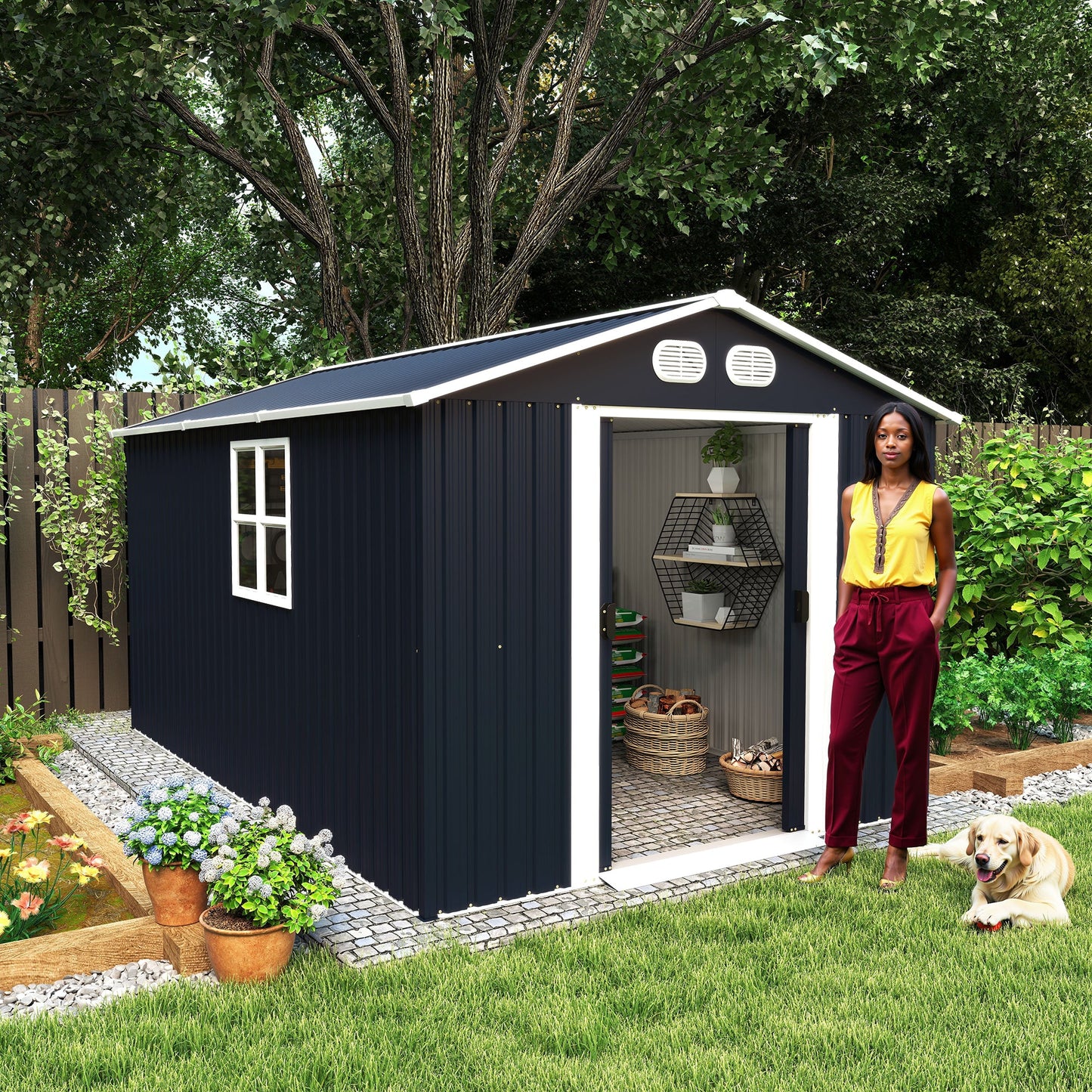 Campcraft 8x12 Outdoor Metal Storage Shed