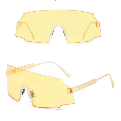 Outdoor Sports Cycling Glasses FLIPSTYLEZLLC with yellow wraparound lenses and gold temples on Tampa Home & Garden Store