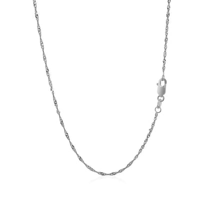 10k White Gold Singapore Chain Necklace 1.50 mm with lobster clasp Bids.com on Tampa Home & Garden Store