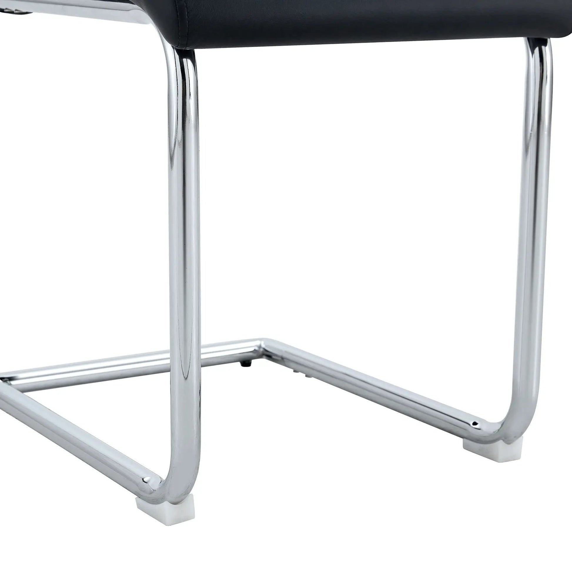 Modern dining chair with high backrest and chrome legs by Unique Piece Furniture on Tampa Home & Garden Store