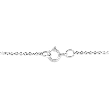 Sterling silver 18-inch satin-finish necklace with chain and large circular clasp on Tampa Home & Garden Store