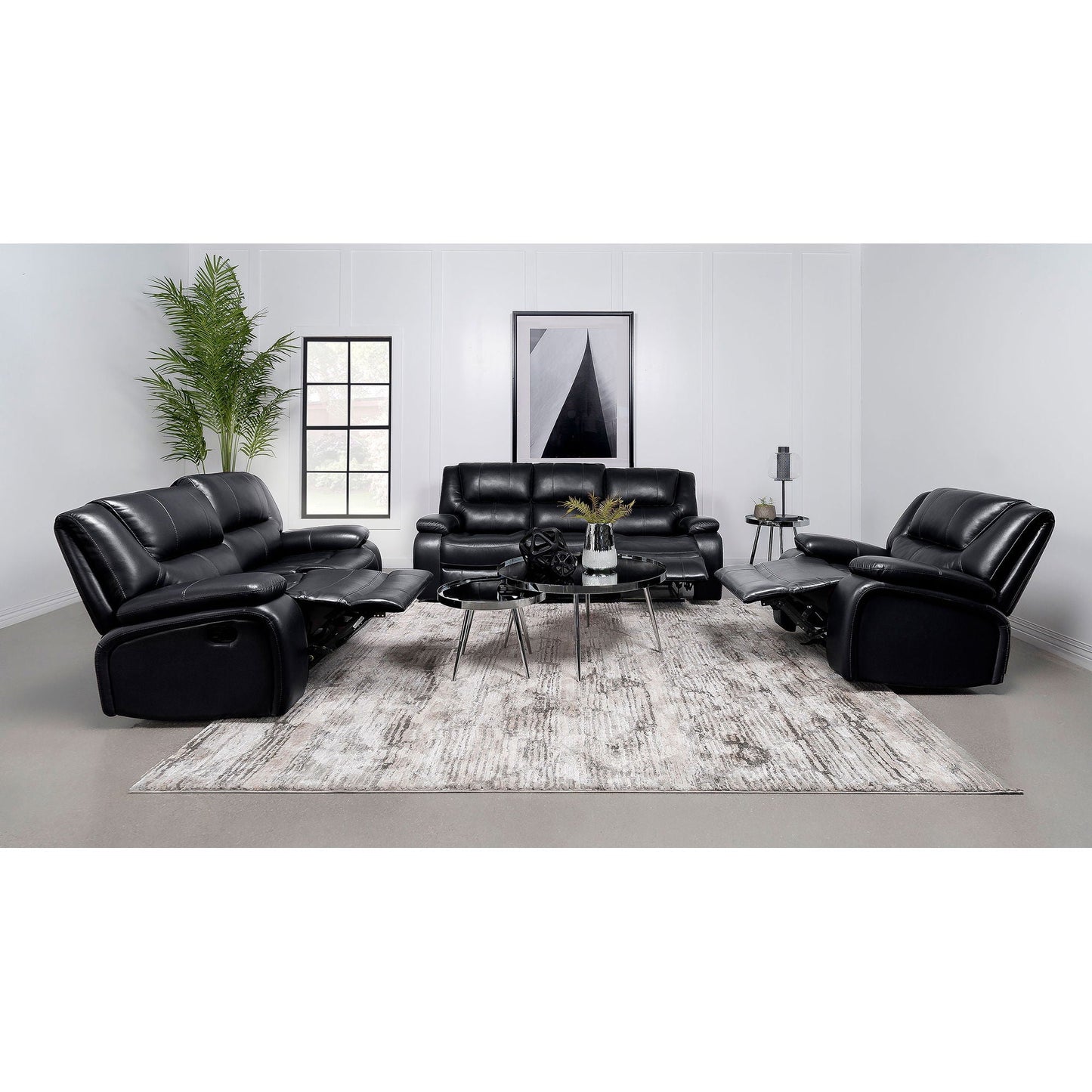 Elodie Plush Glider Recliner and Cushions