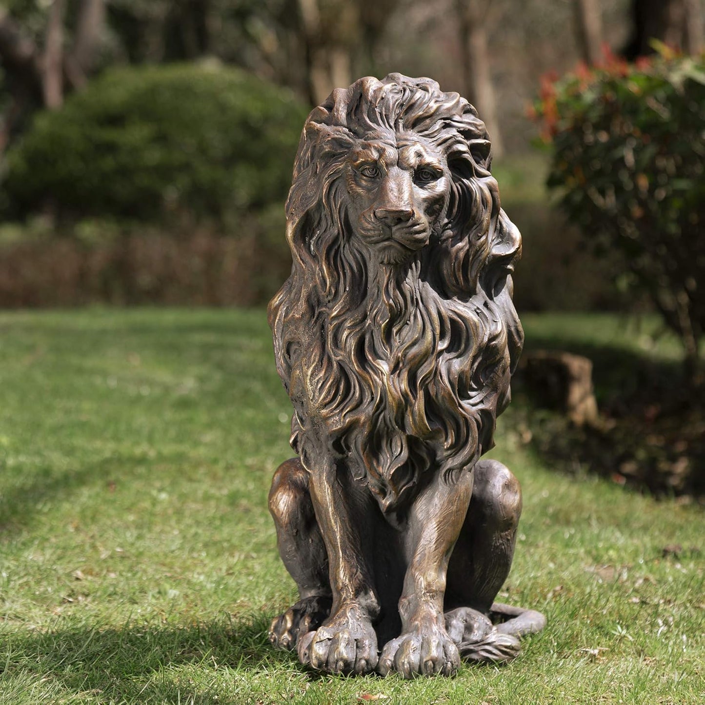 Indoor and Outdoor Resin Lion Guardian Statue