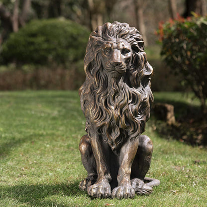 Indoor and Outdoor Resin Lion Guardian Statue