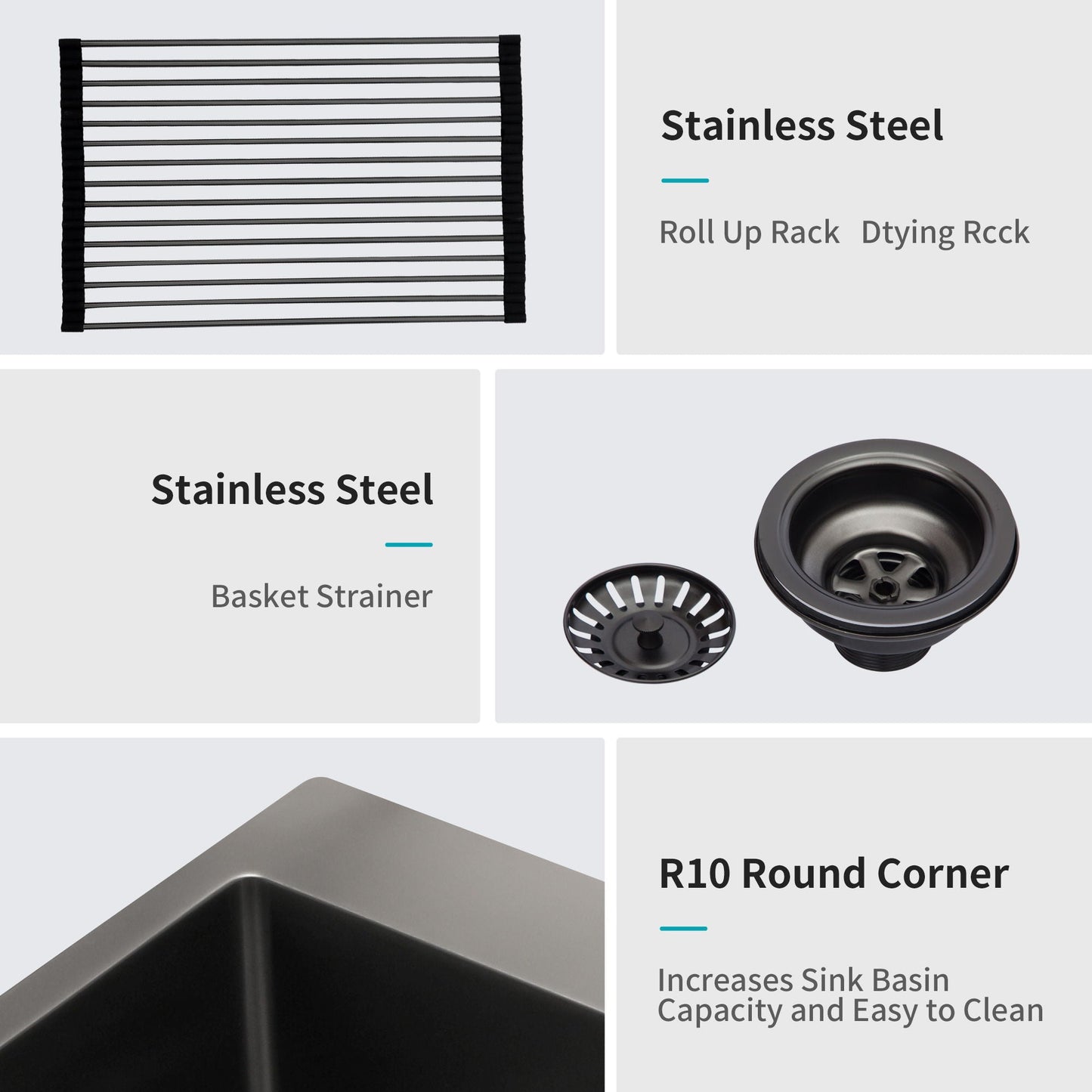 Topmount Sink 16 Gauge and Single Bowl Steel