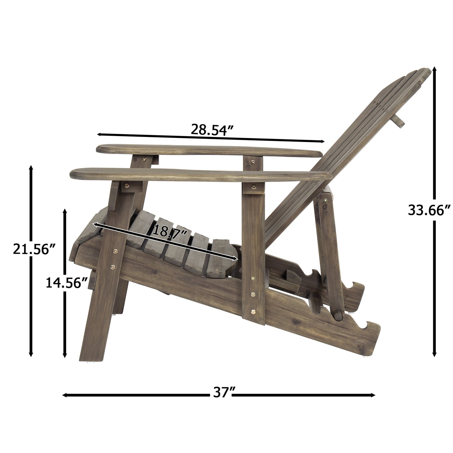 Malibu Adirondack Chair outdoor furniture by HouseOfZazla in weathered wood finish on Tampa Home & Garden Store