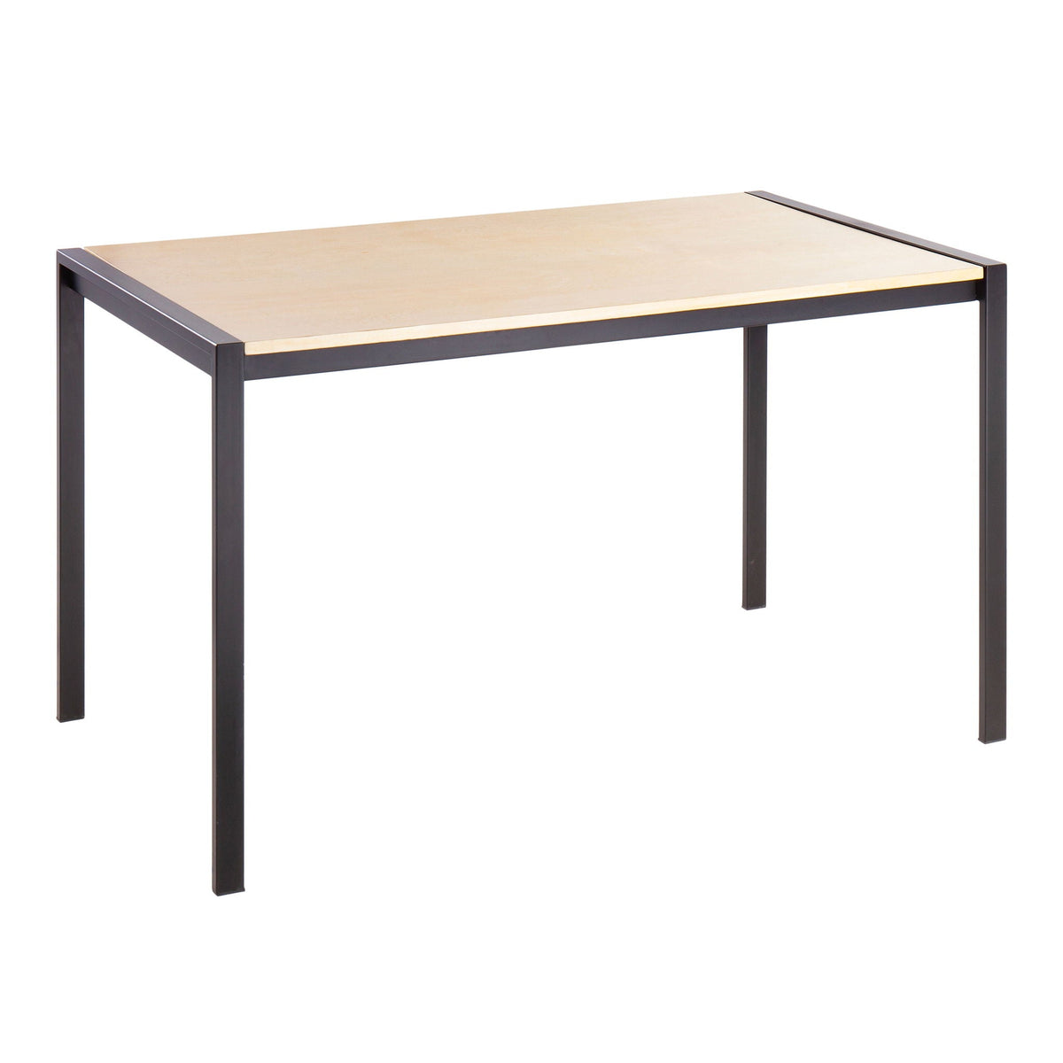 Fuji Modern Dining Table wood top with black metal frame by HouseOfZazla on Tampa Home & Garden Store