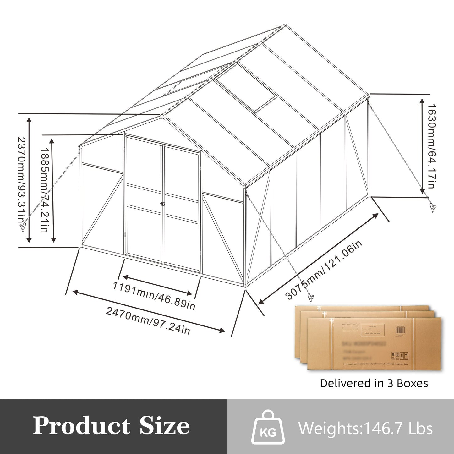 Windproof and All Season Garden Greenhouse
