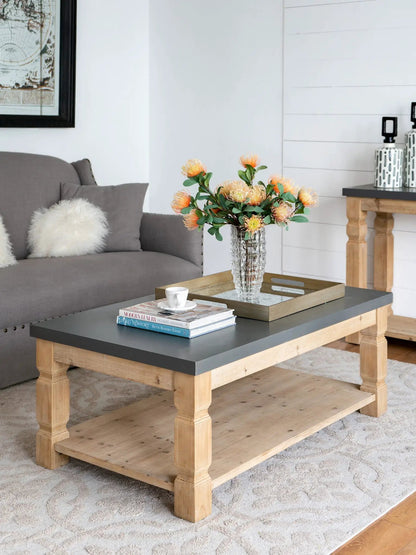 Rustic Modern Console Table With Concrete Top