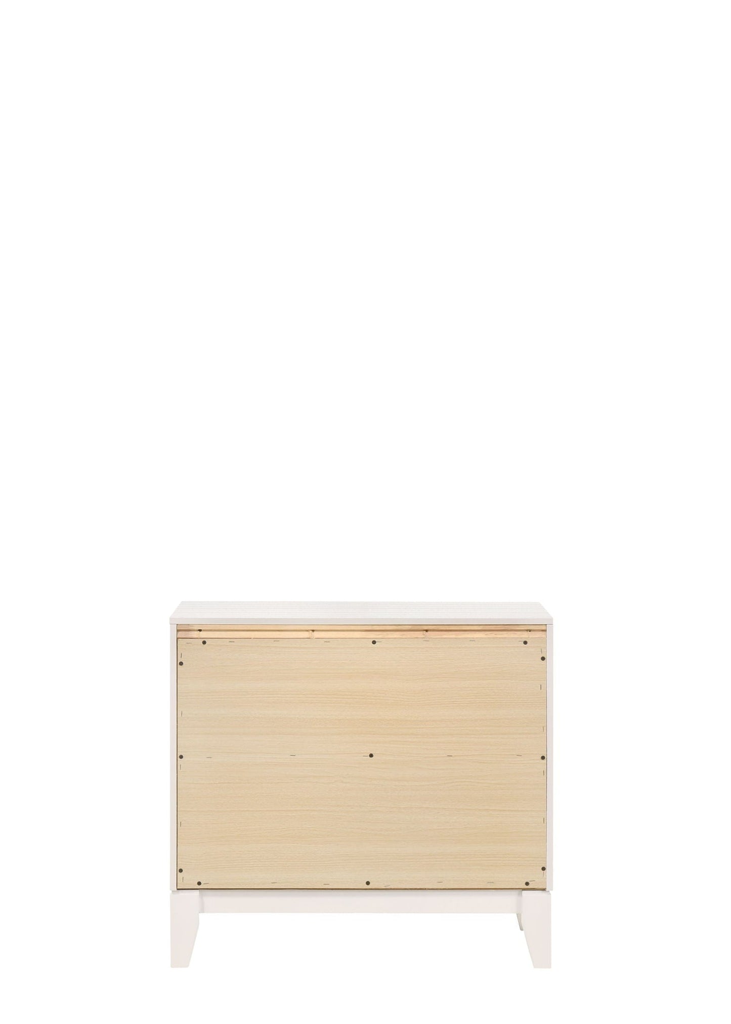 Haiden Weathered Nightstand with Silver Trim