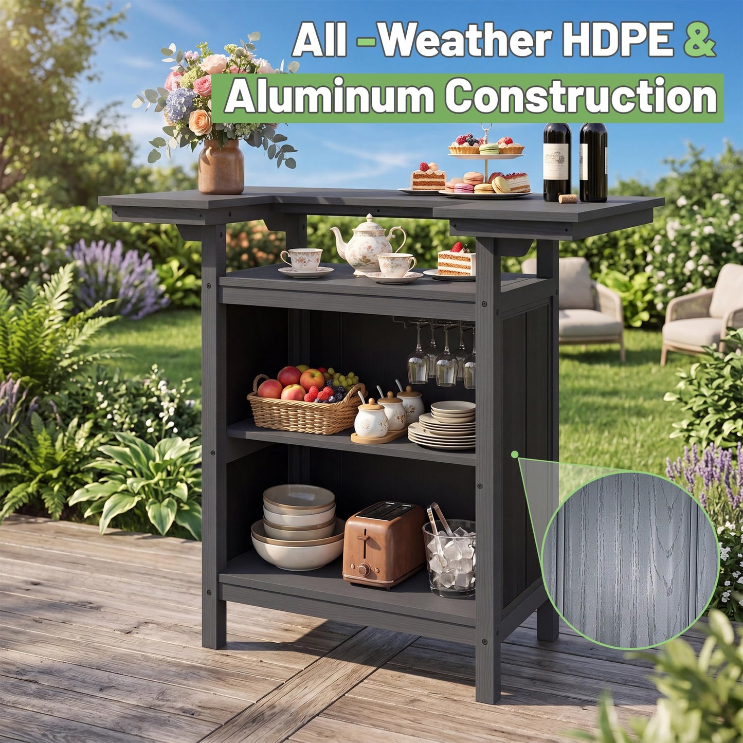 Modern Outdoor Bar and Patio Kitchen Island