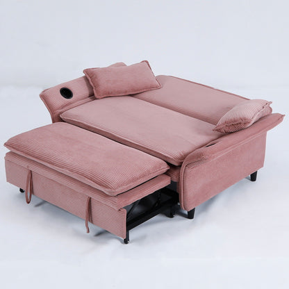 Modern Fabric Sofa And Bed With Adjustable Arms