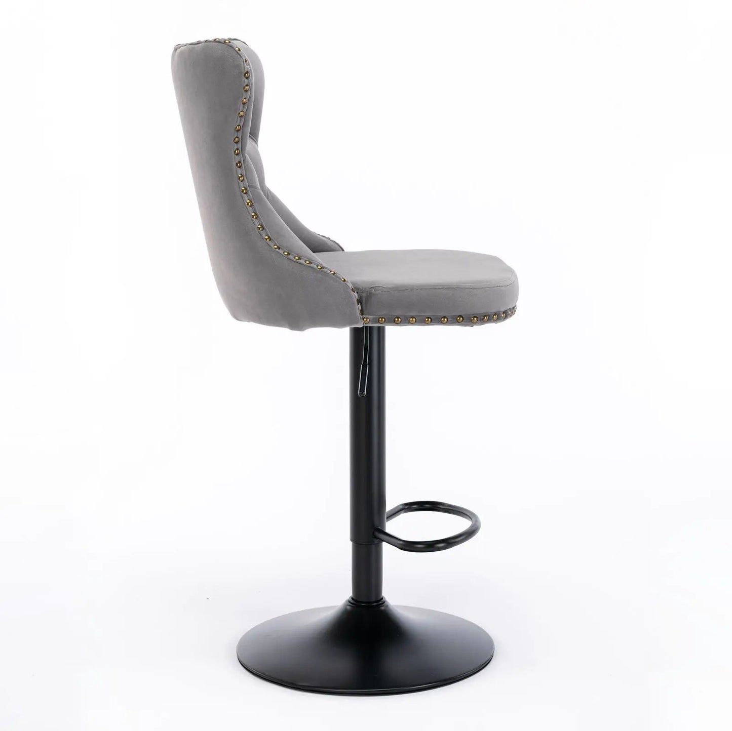 Swivel Bar Stools Adjustable Height Tufted Back