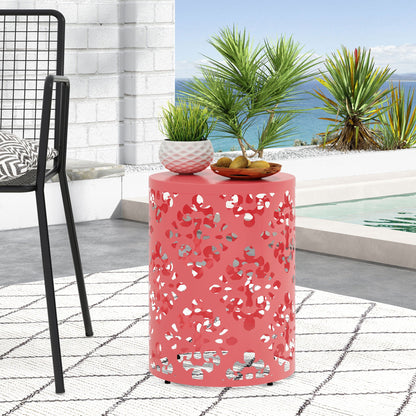 Modern Metal Outdoor End Table For The Patio