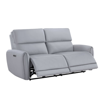 Jeromie Gray Power Motion Sofa with Usb Port