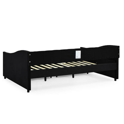 Upholstered Tufted Daybed with Storage Drawers