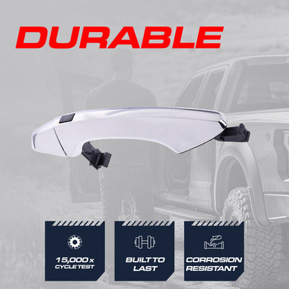 Exterior chrome door handle replacement for Hyundai Santa Fe 2013-2018 front right w/o keyhole on Tampa Home & Garden Store
