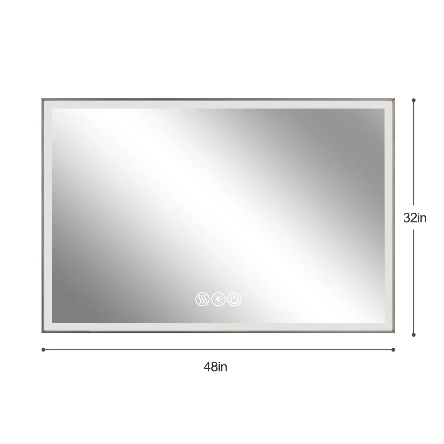 Modern LED Vanity Mirror with Aluminum Frame