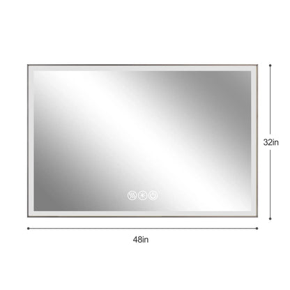 Modern LED Vanity Mirror with Aluminum Frame
