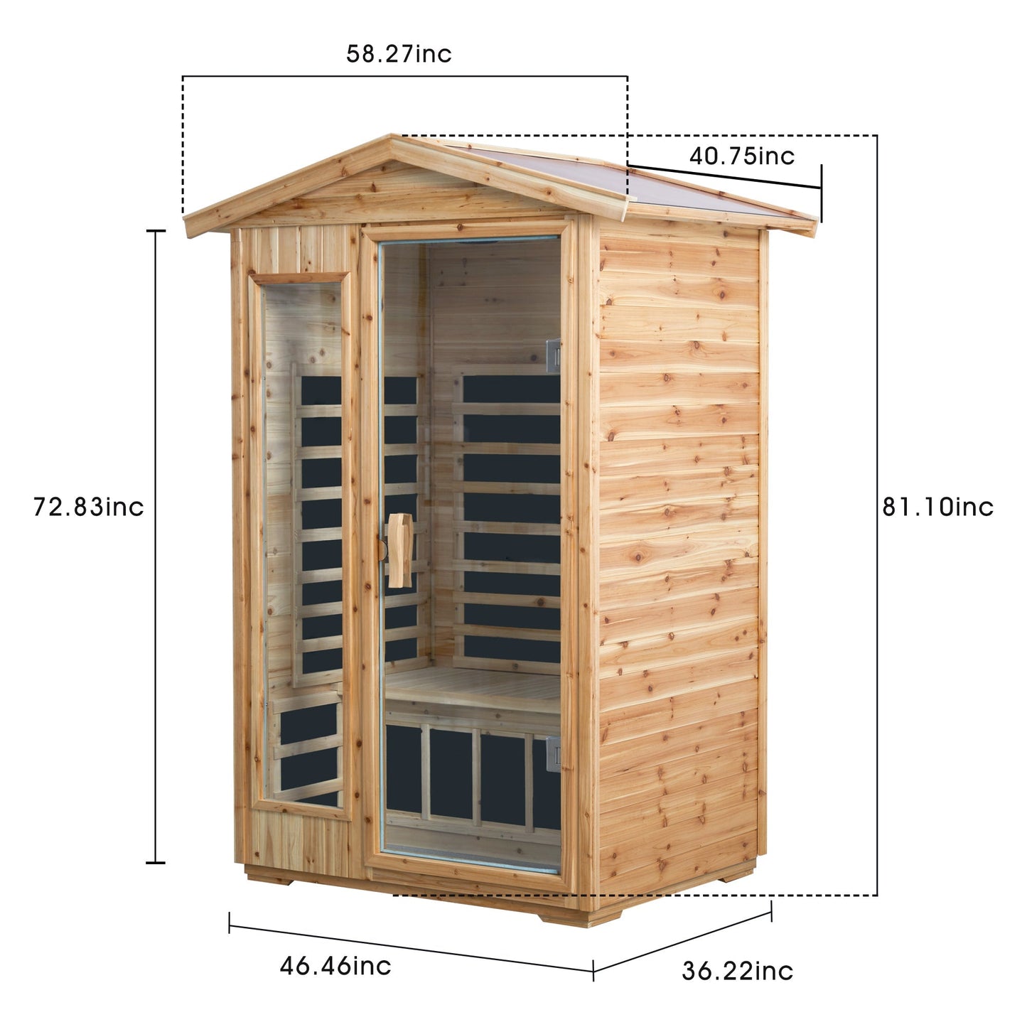 Two Person Far Infrared Fir Sauna with Bluetooth