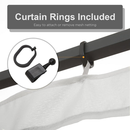 Replacement Mesh Sidewall For Gazebo 10x13 White