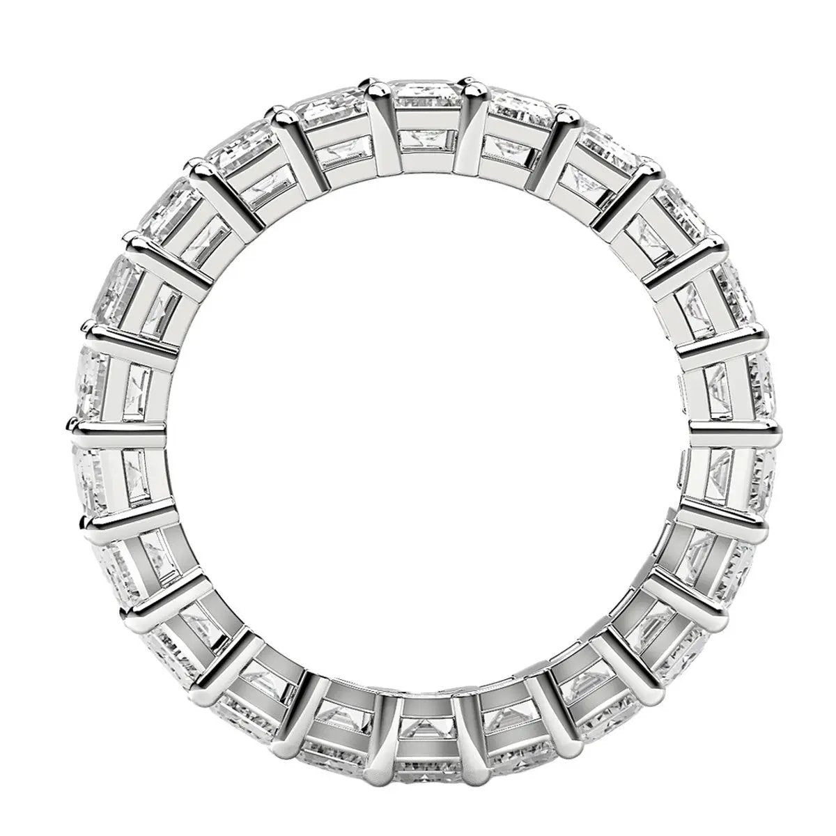 Emerald Cut Lab Grown Diamond Eternity Ring in 14k White Gold, 4 cttw FG/VS2, Bids.com on Tampa Home & Garden Store