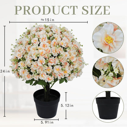 Artificial Snow Lotus Indoor and Outdoor Plant