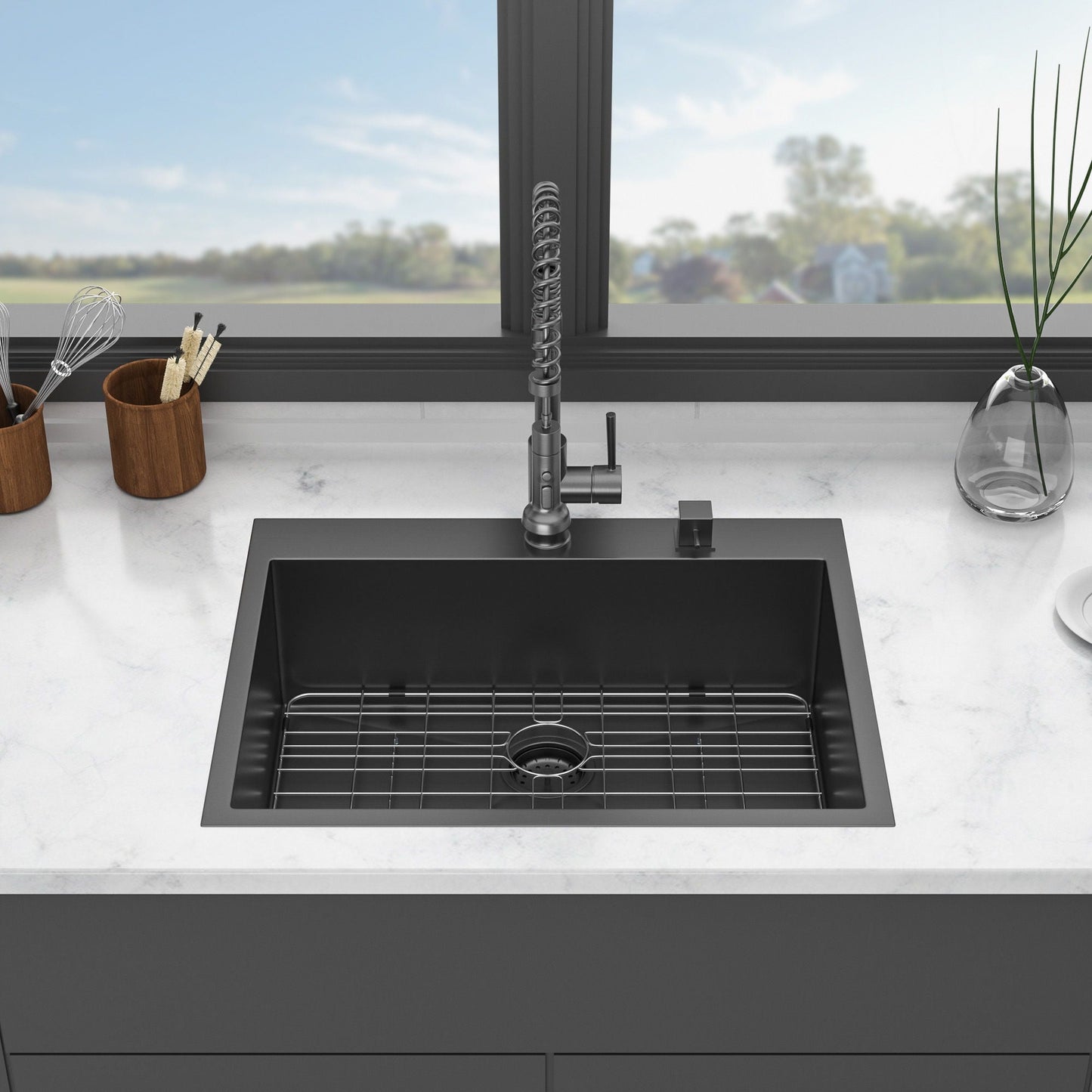 Topmount Sink 16 Gauge and Single Bowl Steel