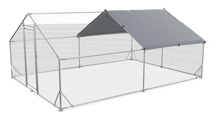 Large Metal Chicken Coop and Waterproof Cover