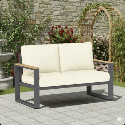All Weather Outdoor Loveseat and Thick Cushions