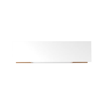 Mid-century modern white TV stand with wooden legs on Tampa Home & Garden Store