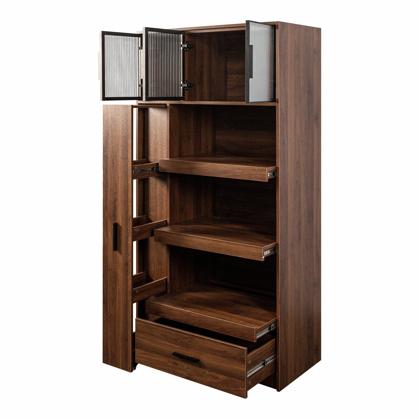 Modern Kitchen Pantry Cabinet with Pull Out Shelf