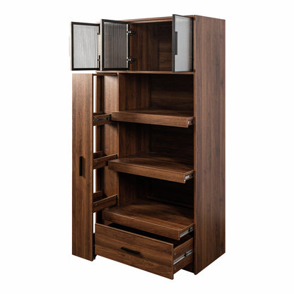 Modern Kitchen Pantry Cabinet with Pull Out Shelf