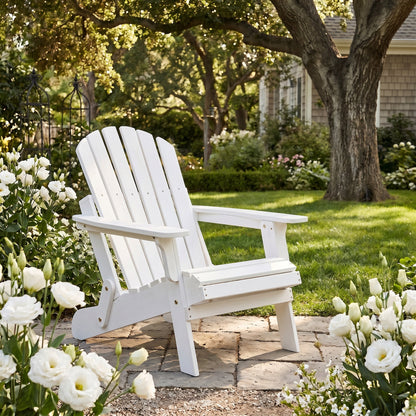 Oversize Wooden Folding Adirondack Patio Chair