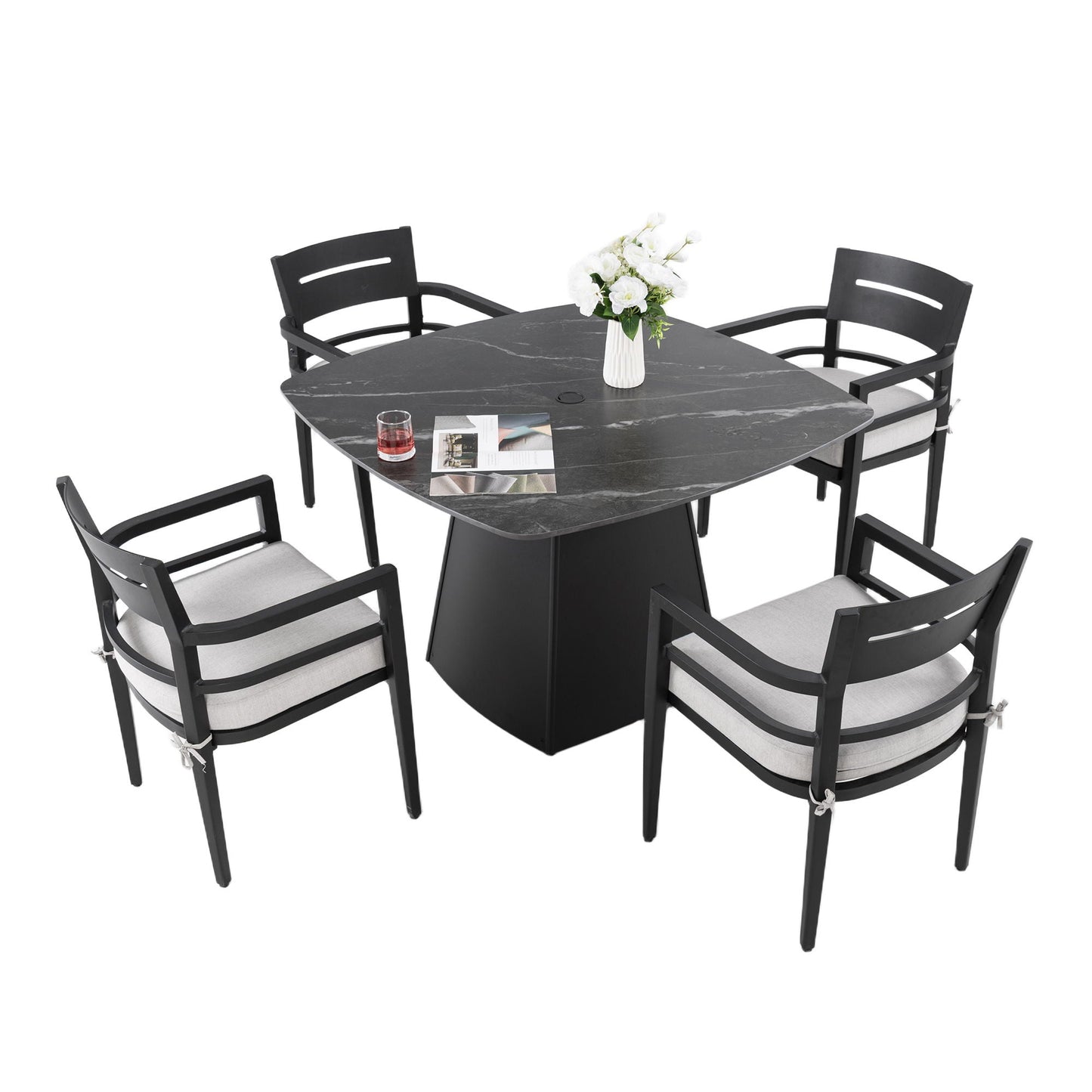 Outdoor Patio and Squircle Dining Table Set