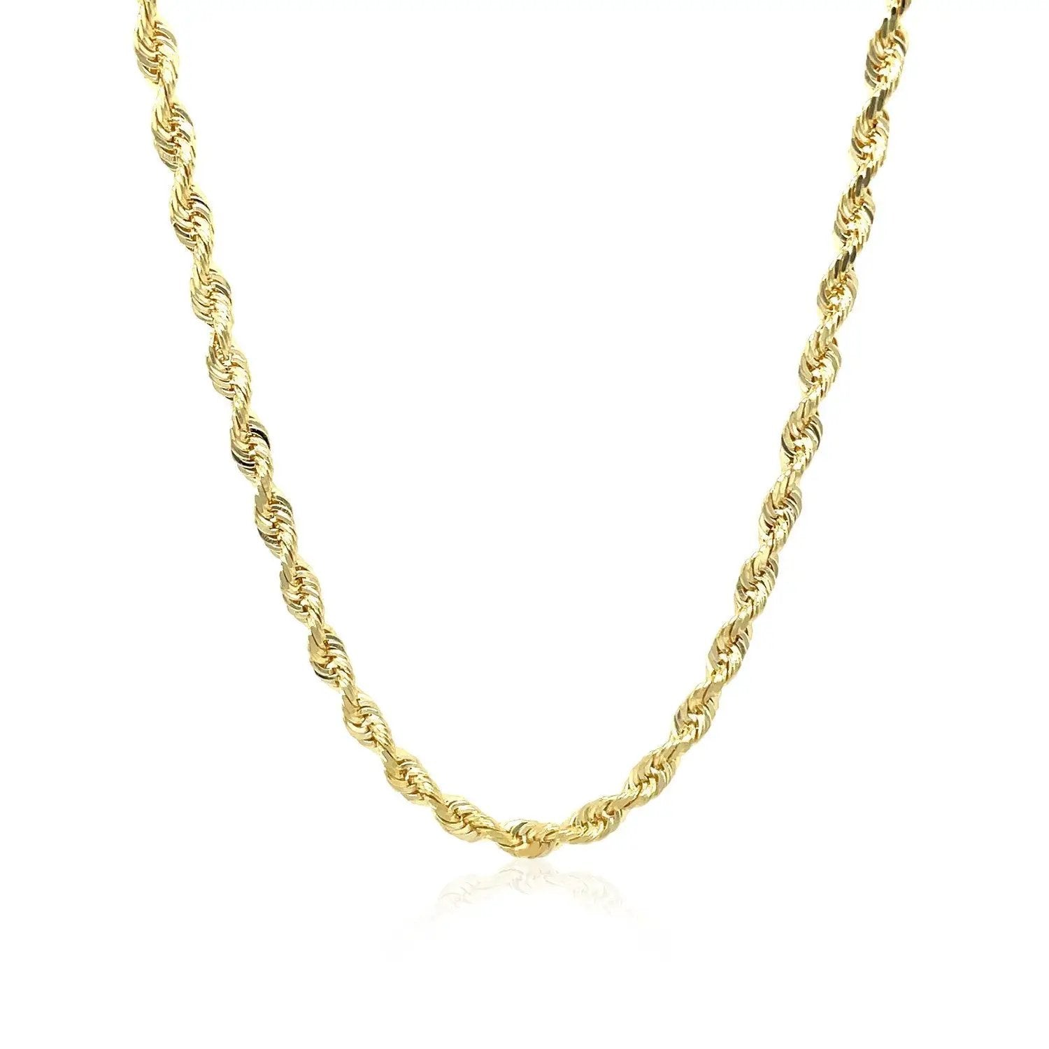 Necklace 3.0mm 10k yellow gold solid diamond cut rope chain Bids.com on Tampa Home & Garden Store