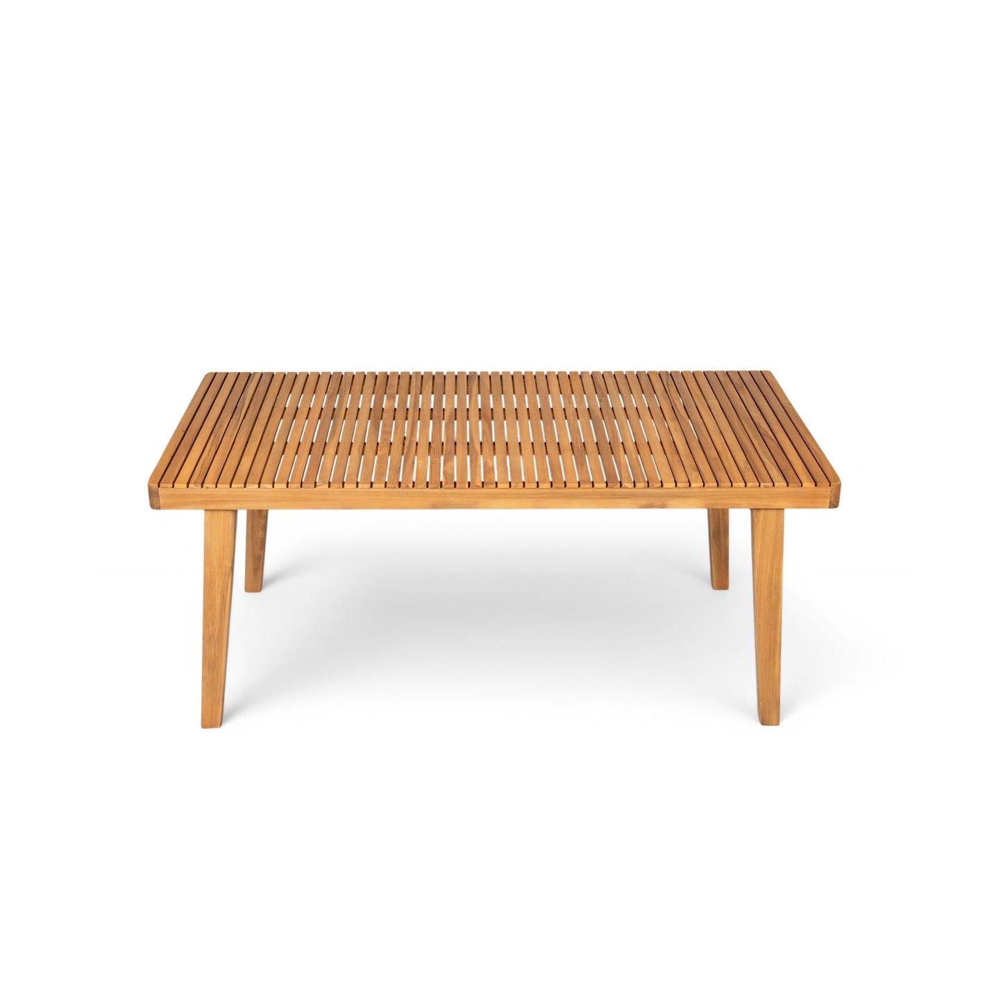 Acacia Wood Outdoor Dining Table With Slats