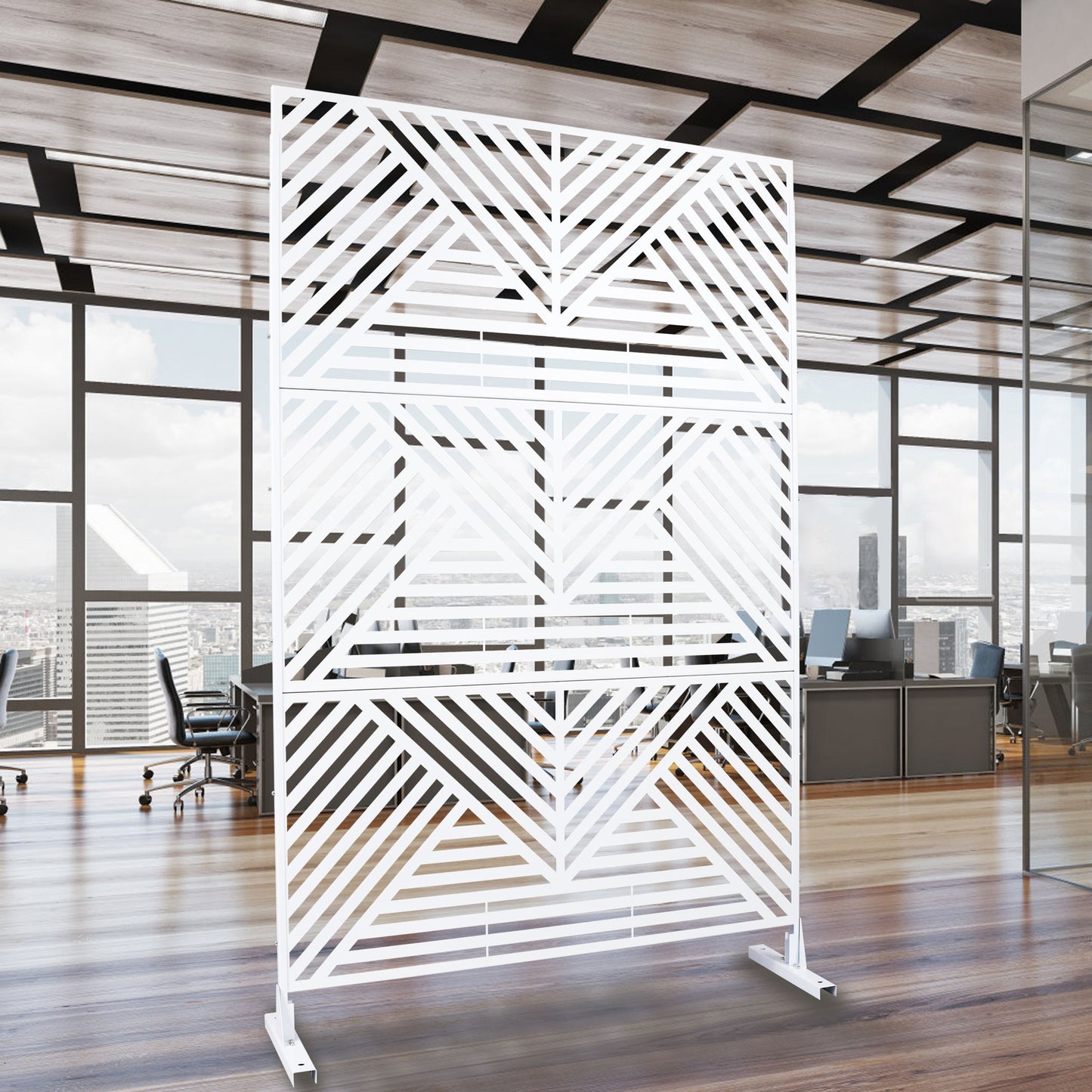 Freestanding Metal Privacy Screen and Stand