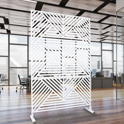 Freestanding Metal Privacy Screen and Stand