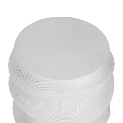 Antique Magnesium Oxide Outdoor and Garden Side Table