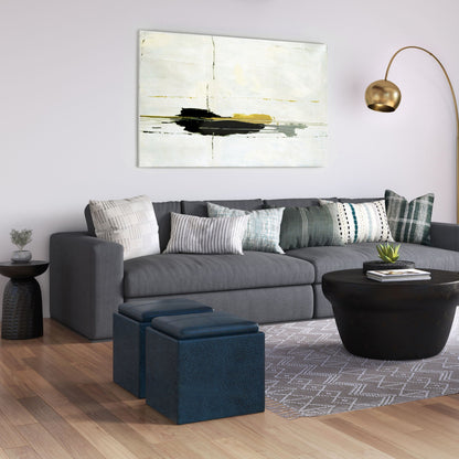 Rockwood Upholstered Cube Ottoman with Tray