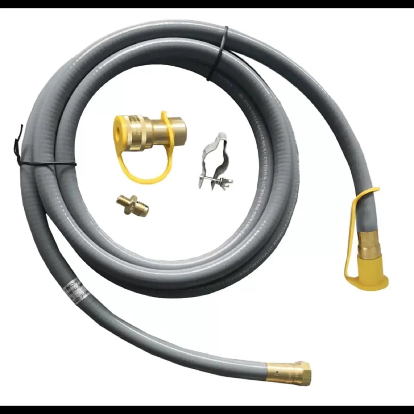 Fire Pit Gas Conversion Kit gray hose with fittings and regulator for Unique Piece Furniture on Tampa Home & Garden Store